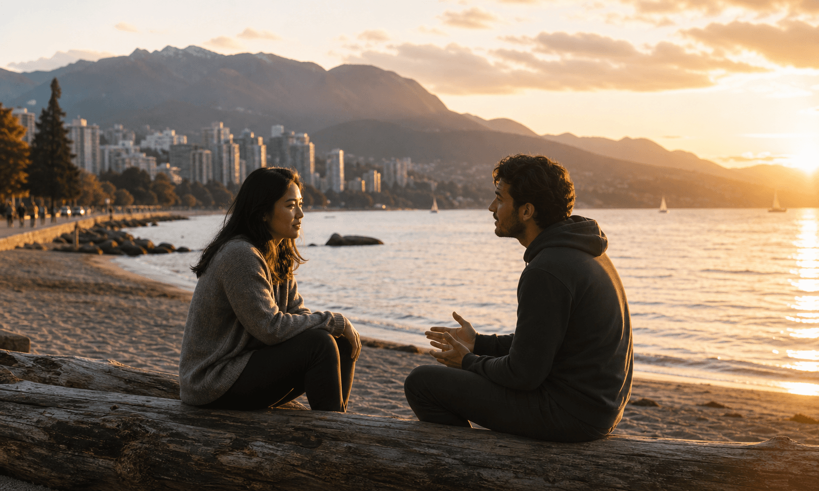 Deep Talk preference in a Vancouver beach setting.
